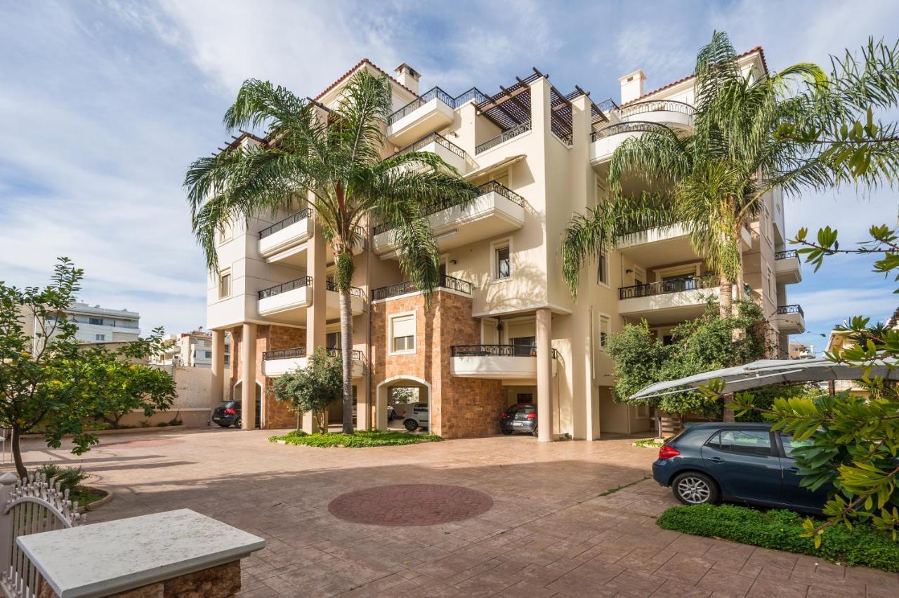 Luxury Coastal Retreat, Mountain View Balcony With Palm Trees & Parking Apartment Chania  Exterior photo