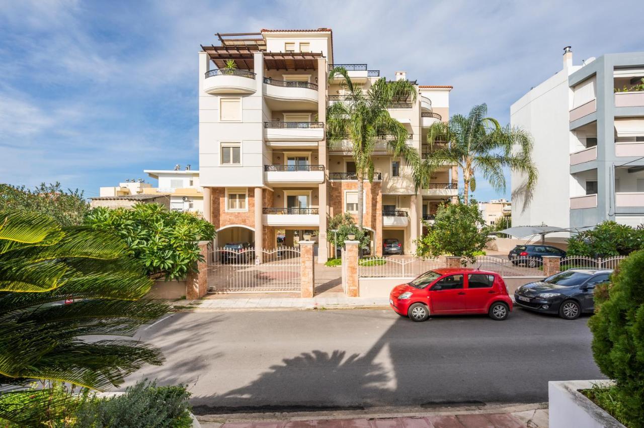 Luxury Coastal Retreat, Mountain View Balcony With Palm Trees & Parking Apartment Chania  Exterior photo