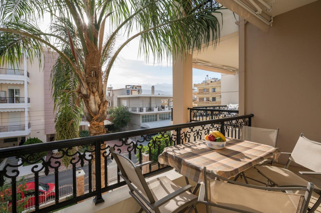 Luxury Coastal Retreat, Mountain View Balcony With Palm Trees & Parking Apartment Chania  Exterior photo